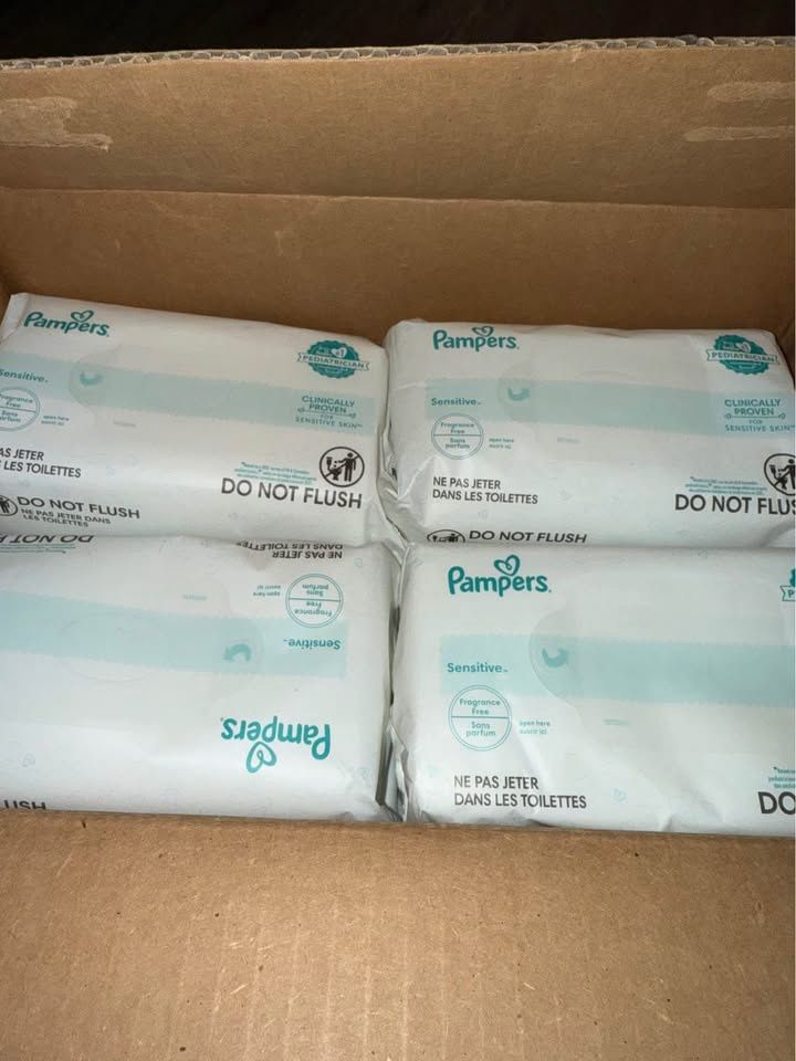Pampers Sensitive Skin Wipes 12 Packs