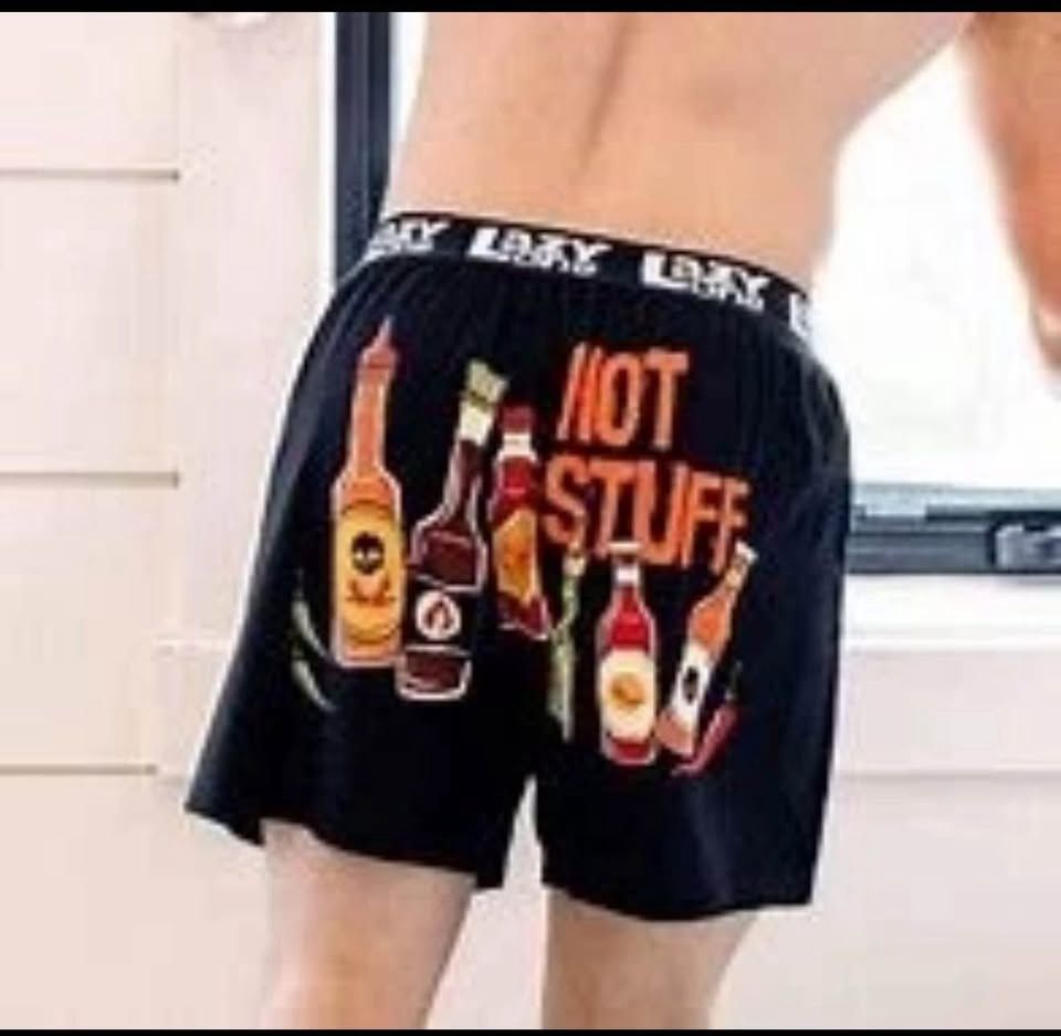 Huge Lot-Retail Value $719.60-40 Pairs Lazy One Hot Stuff Boxers, Humorous Underwear, Novelty Boxer Shorts, Gag Gifts for Men- Medium