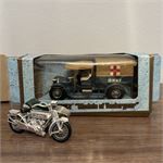 Lesney Matchbox “Models Of Yesteryear” Lot of Two (One w/ Box) - 1918 Crossley RAF Tender &amp; 1914 Sunbeam
