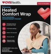 CVS HEATED COMFORT WRAP NECK/SHOULDER 20&quot; X 20&quot; 4 HEAT SETTINGS, TIMER - NEW