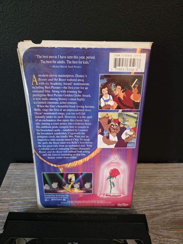 Beauty and the Beast (VHS, 1992) Walt Disney Classic Black Diamond Edition