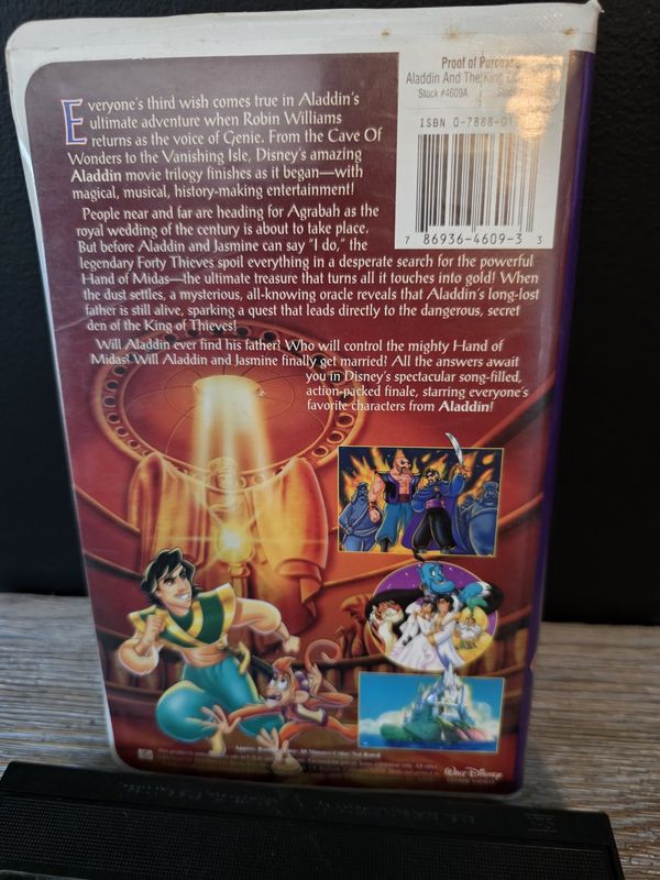 Aladdin and the King of Thieves (VHS, 1996)
