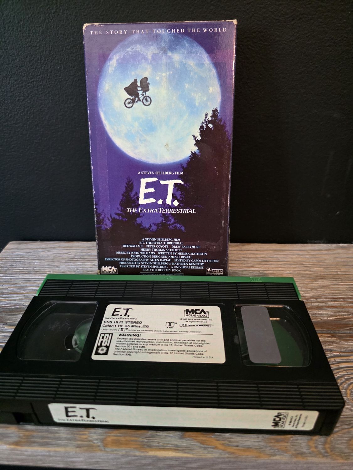 Vintage E.T. The Extra-Terrestrial VHS Video Cassette 1988 Rare Green