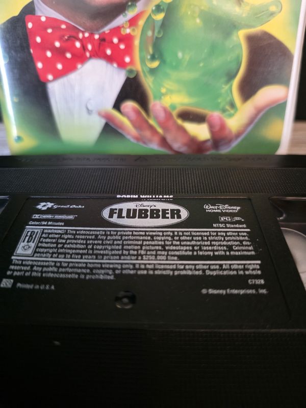 Walt Disney Flubber VHS 1998 Robin Williams