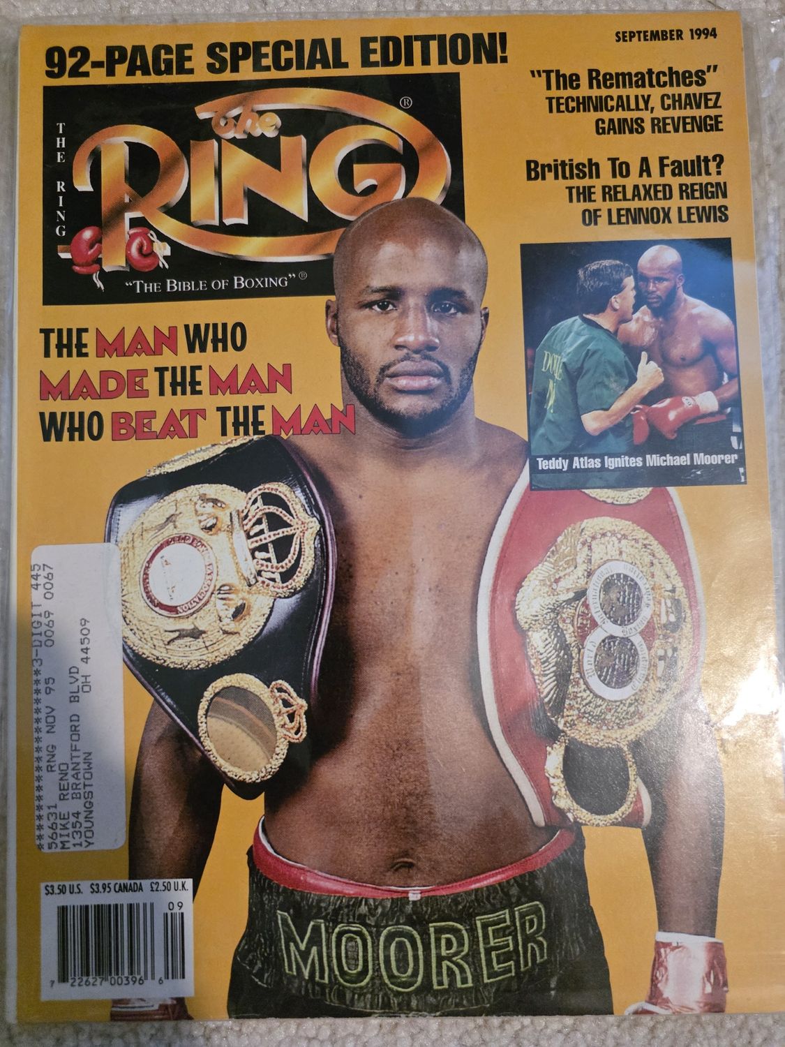 The Ring Boxing Magazine * September 1994 * Moorer