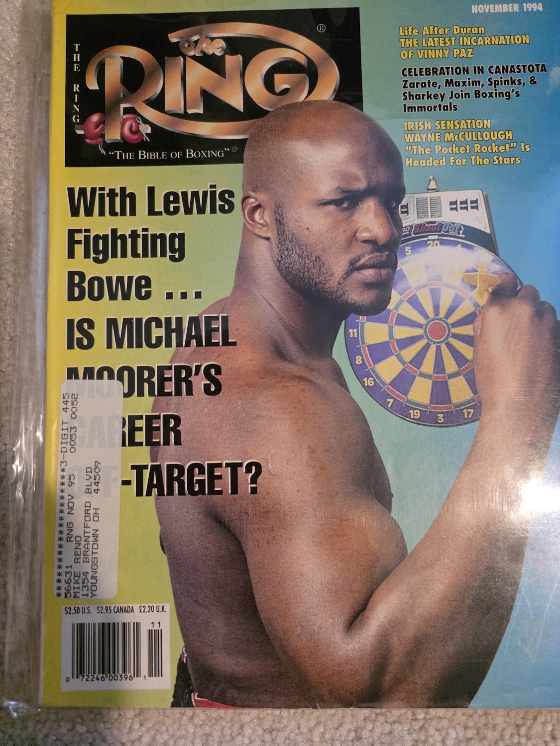 The Ring November 1994 Magazine Lennox Lewis