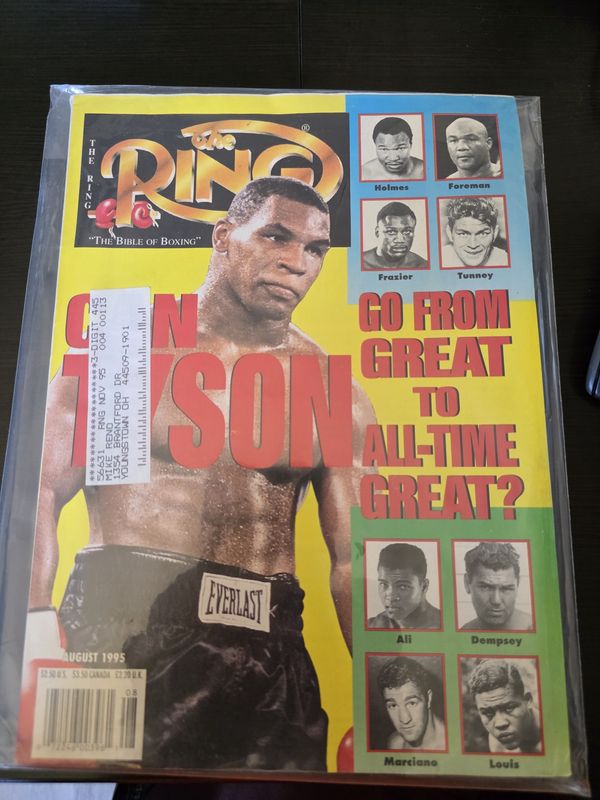 THE RING MAGAZINE &quot;CAN TYSON GO FROM GREAT TO ALL-TIME GREAT?&quot; AUGUST 1995