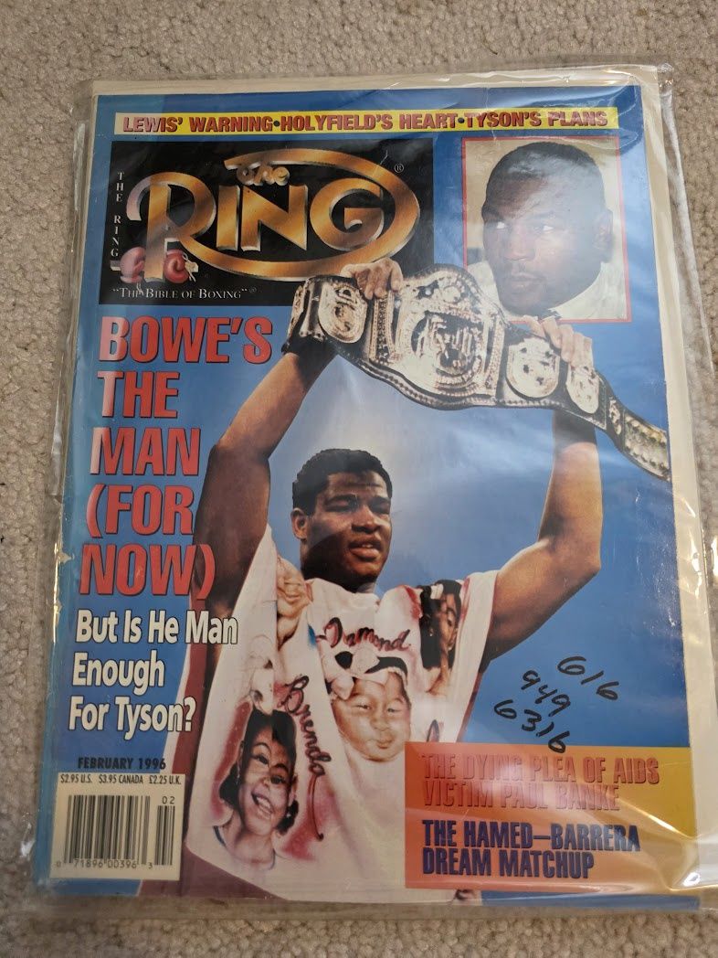 The Ring February 1996 Magazine Riddick Bowe