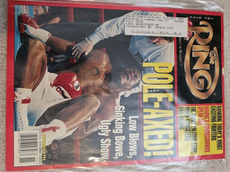 The Ring November 1996 Magazine Riddick Bowe