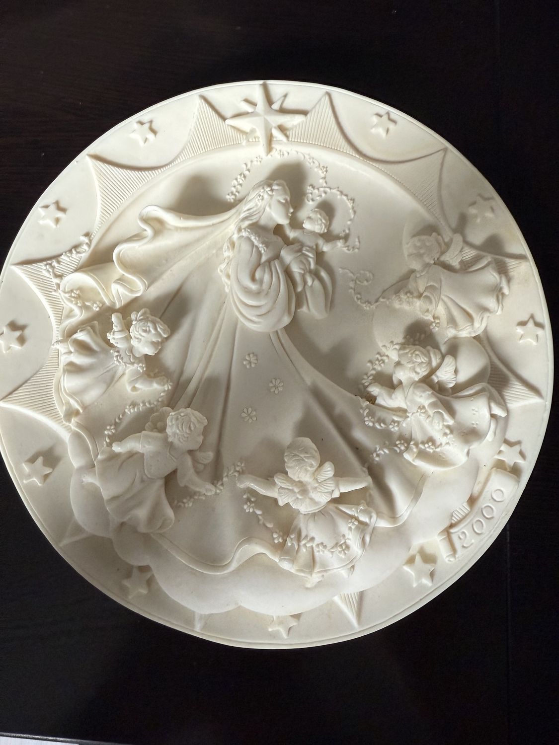&quot;Promessa Felice&quot; Plate 8 Inches Faro Millennial Plate Series 2000   With Angels