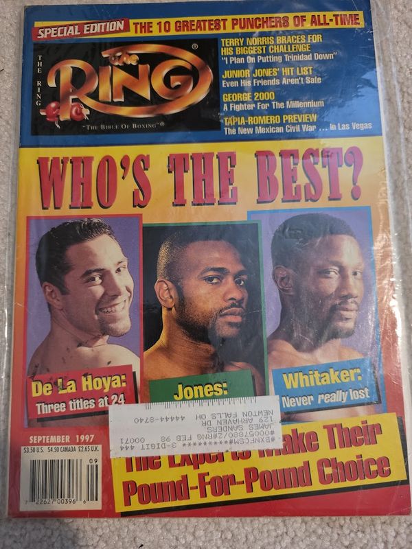 The Ring September 1997 Magazine De La Hoya Jones Whitaker