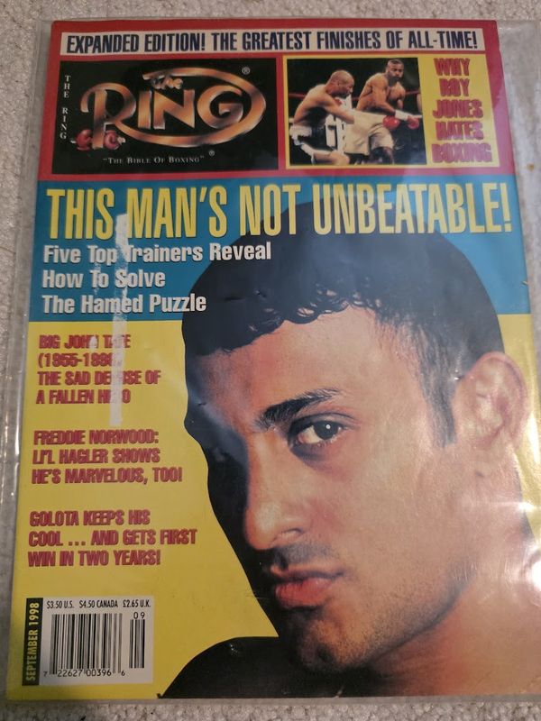The Ring Magazine September 1998 Issue Featuring Nas