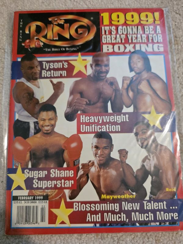 February 1999 The RING BOXING MAGAZINE MIKE TYSON GEORGE FOREMAN v LARRY HOLMES
