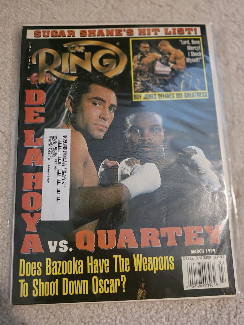 The Ring March 1999 Magazine De La Hoya vs Quartey