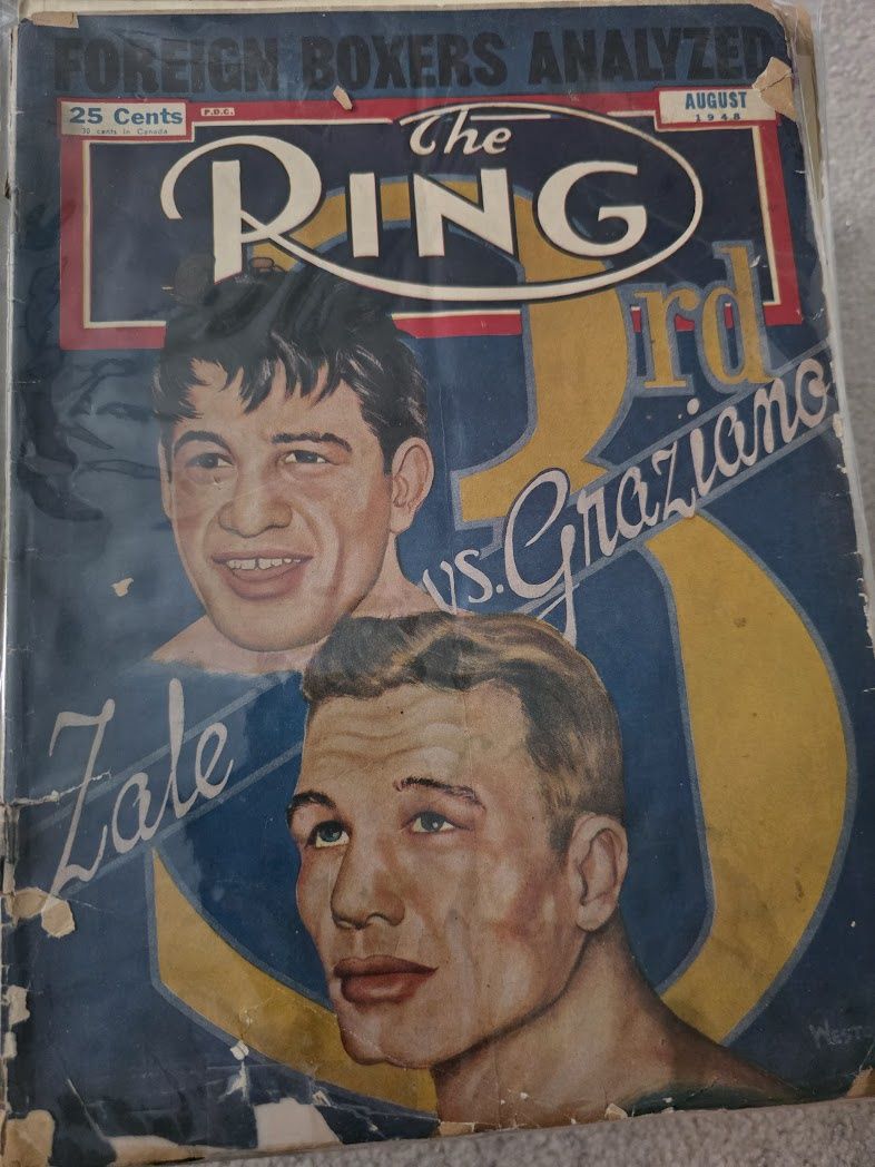 Vintage August 1948 The Ring Boxing Magazine Zale Vs Graziano