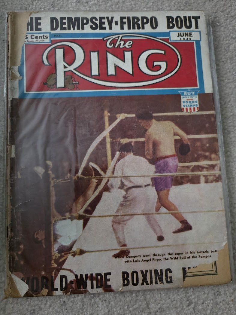 The Ring Boxing Magazine June 1945 Dempsey Firpo Bout