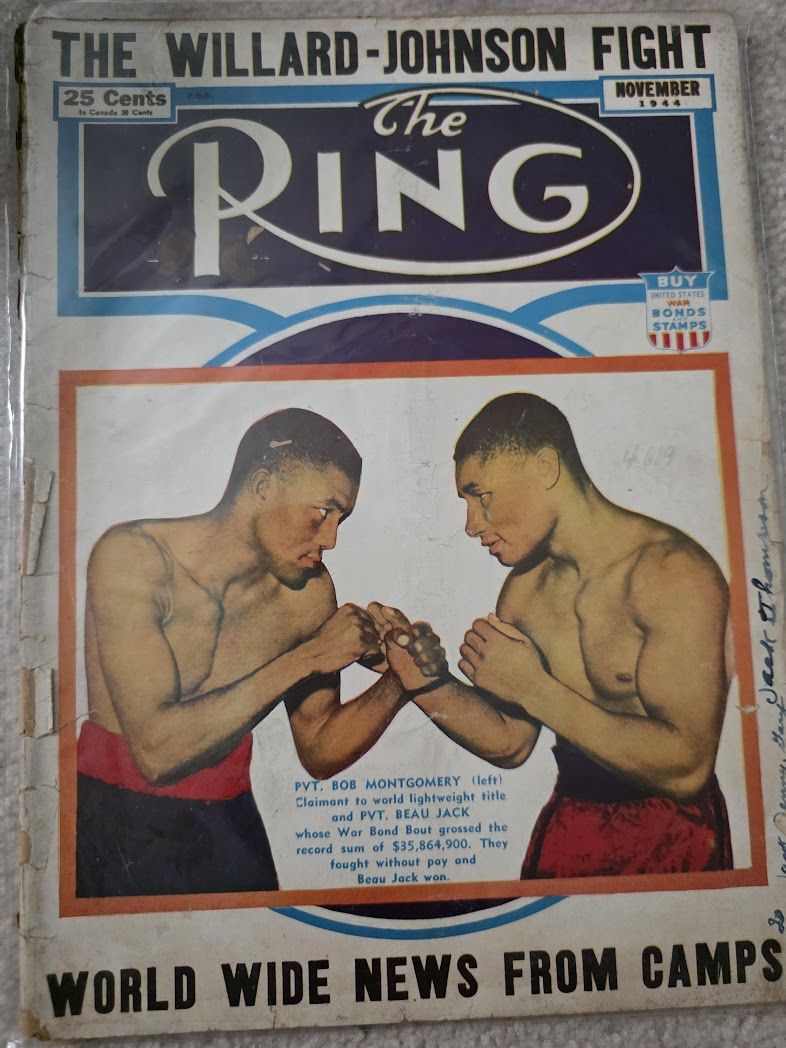November 1944 The Ring Boxing Magazine Wrestling Beau Jack Montgomery