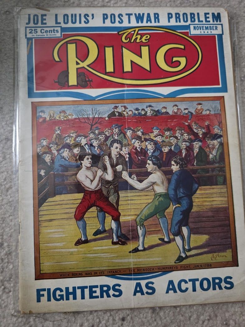 1943 NOVEMBER THE RING MAGAZINE - MENDOZA HUMPHREY&#39;S
