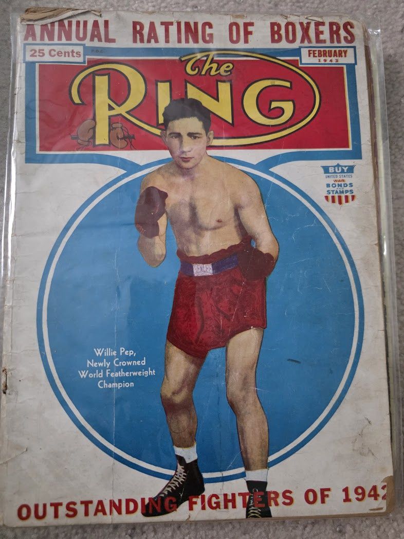 RING MAGAZINE FEB 1943 WILLIE PEP