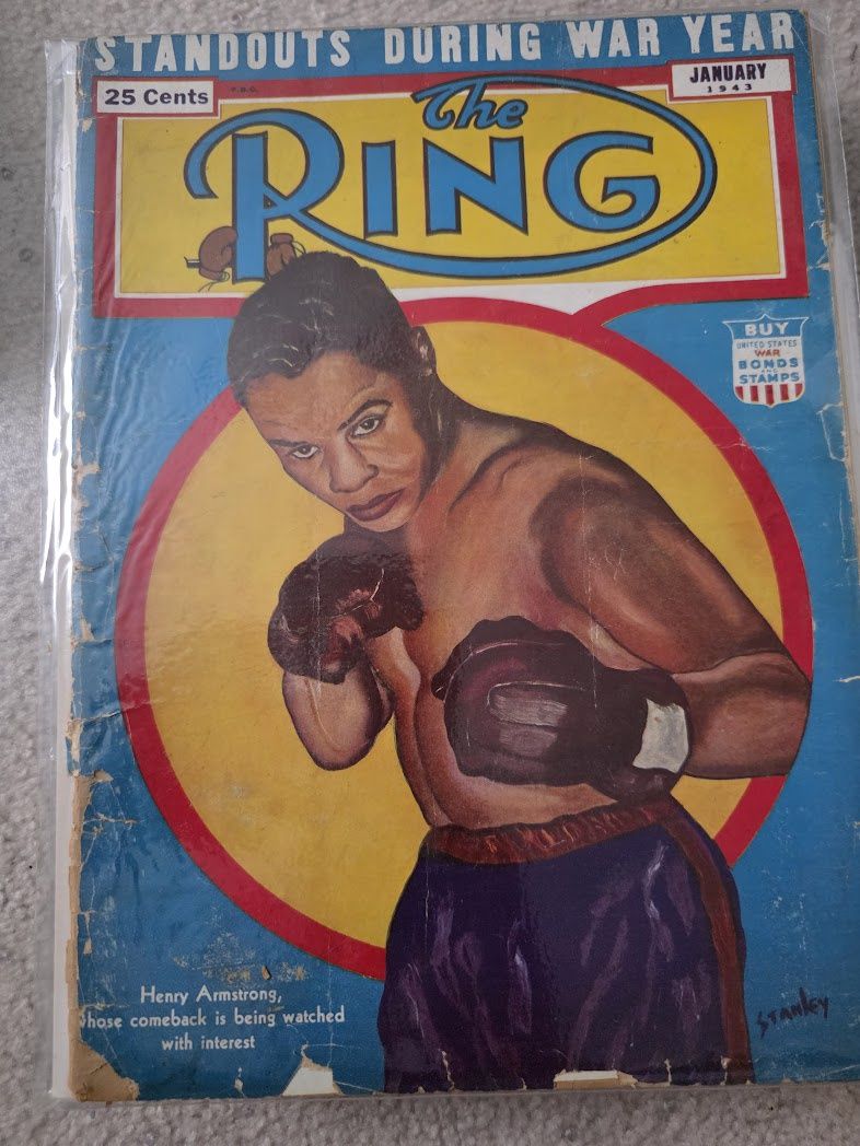 1943 Jan The Ring Boxing Magazine Henry Armstrong