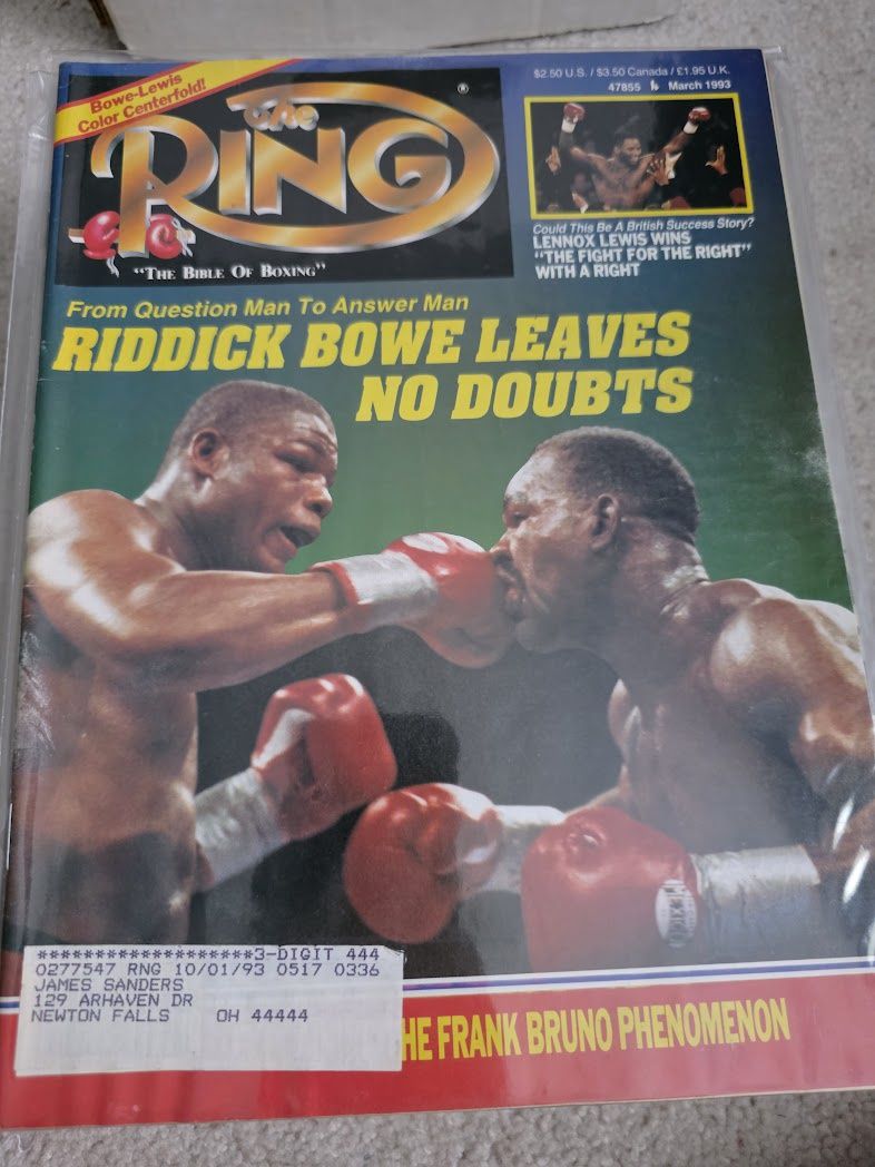 March 1993 The Ring Boxing Magazine – Riddick Bowe Cover