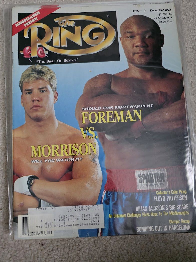 The Ring Boxing Magazine ~ December 1992 ~ Foreman Morrison