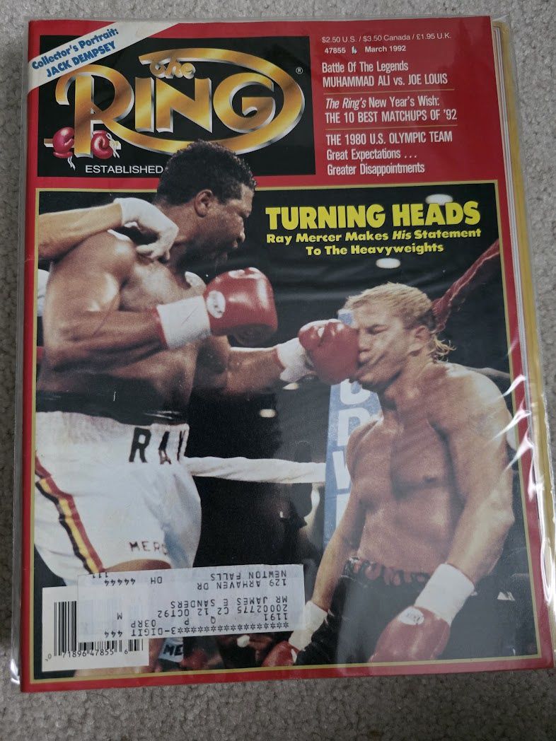ring boxing magazine march 1992