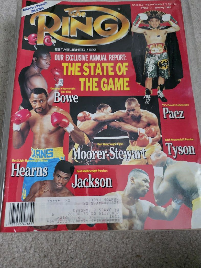 January 1992 The RING Boxing Magazine - Mike Tyson / Holyfield