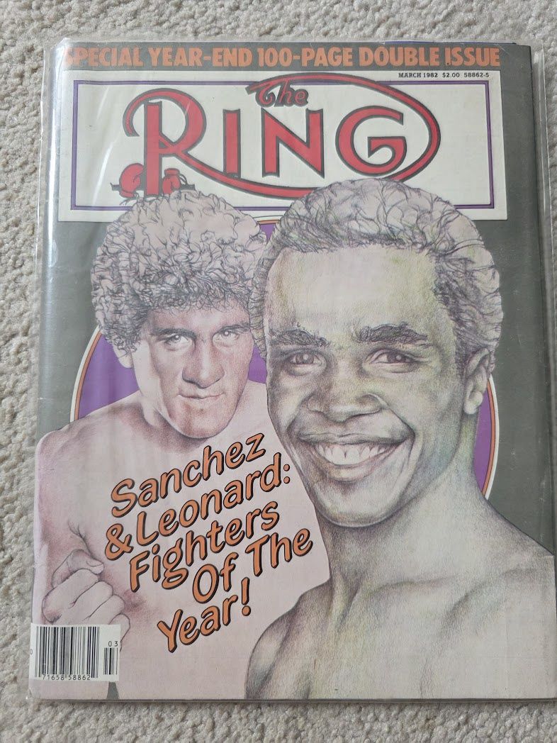Vintage March, 1982 Ring Magazine   Sugar Ray Leonard