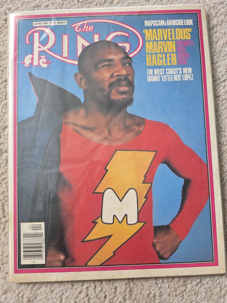 The Ring Magazine April 1981 Marvin Hagler Cover