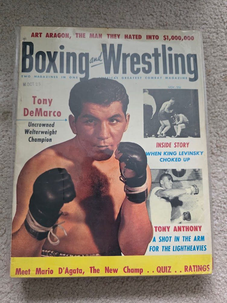 Vintage Magazine Boxing and Wrestling November 1956 Tony DeMarco