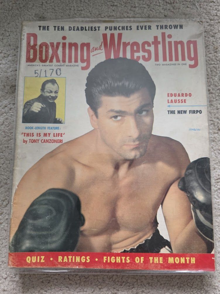 BOXING and WRESTLING MAGAZINE ~ June 1955 ~ Eduardo Lausse
