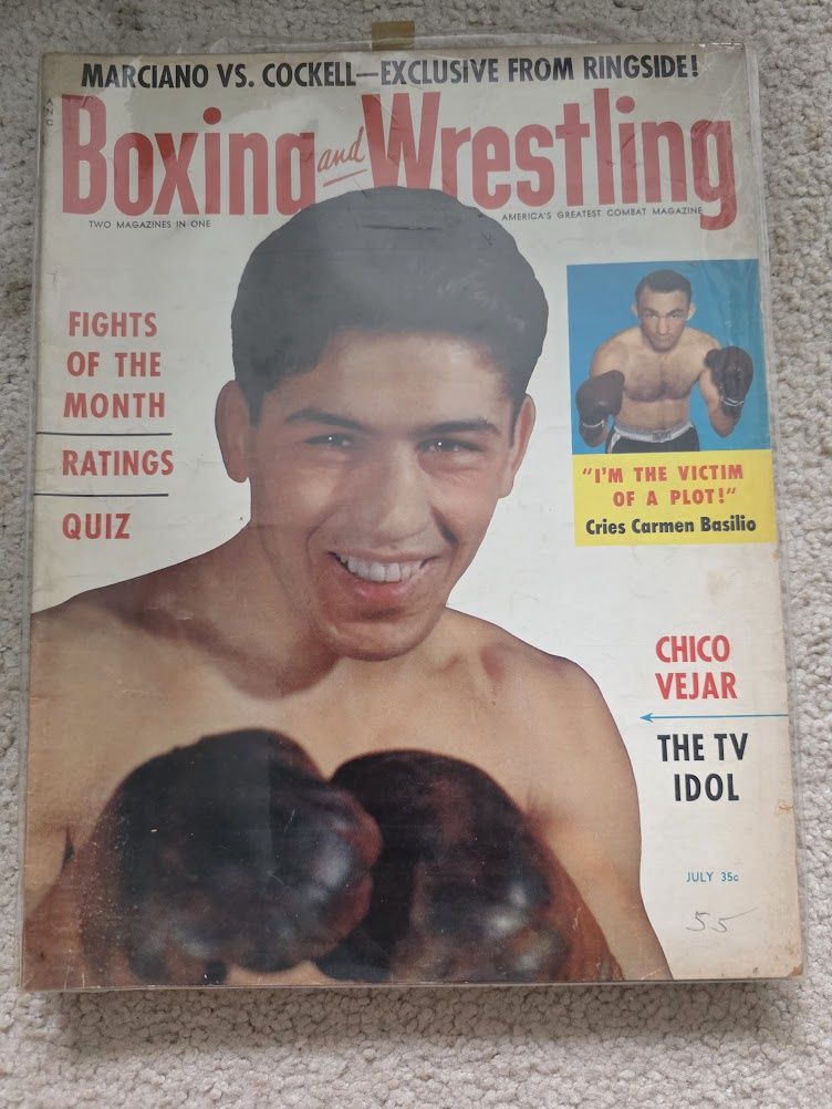 Vintage Boxing And Wrestling Magazine July 1955 Chico Vejar