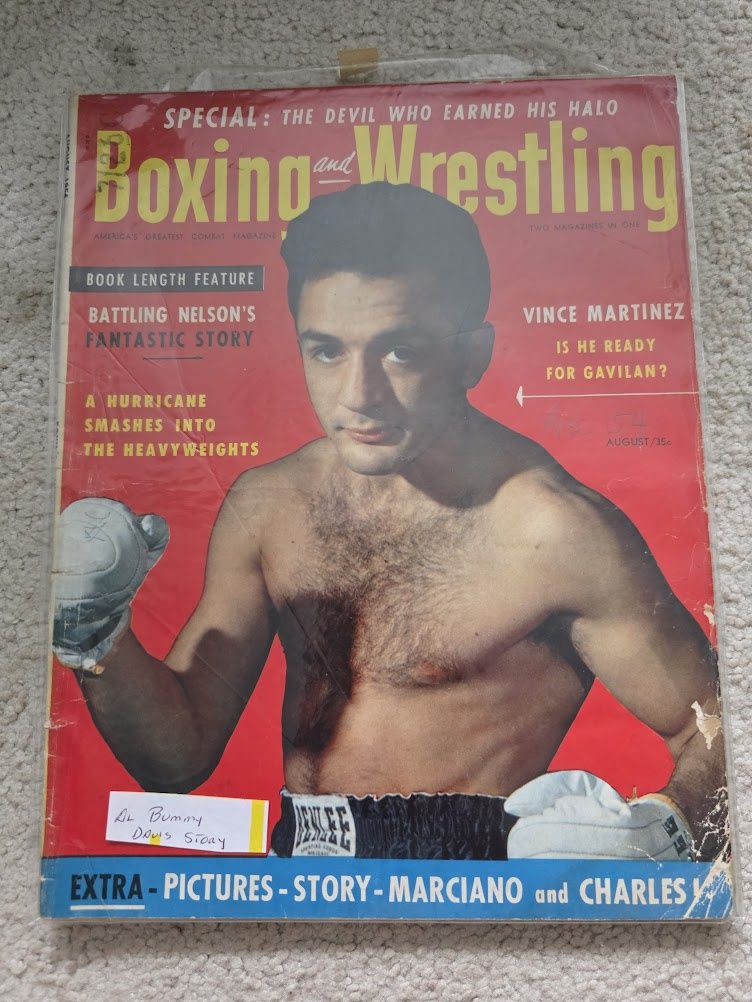 August 1954 Boxing And Wrestling Magazine Vince Martinez