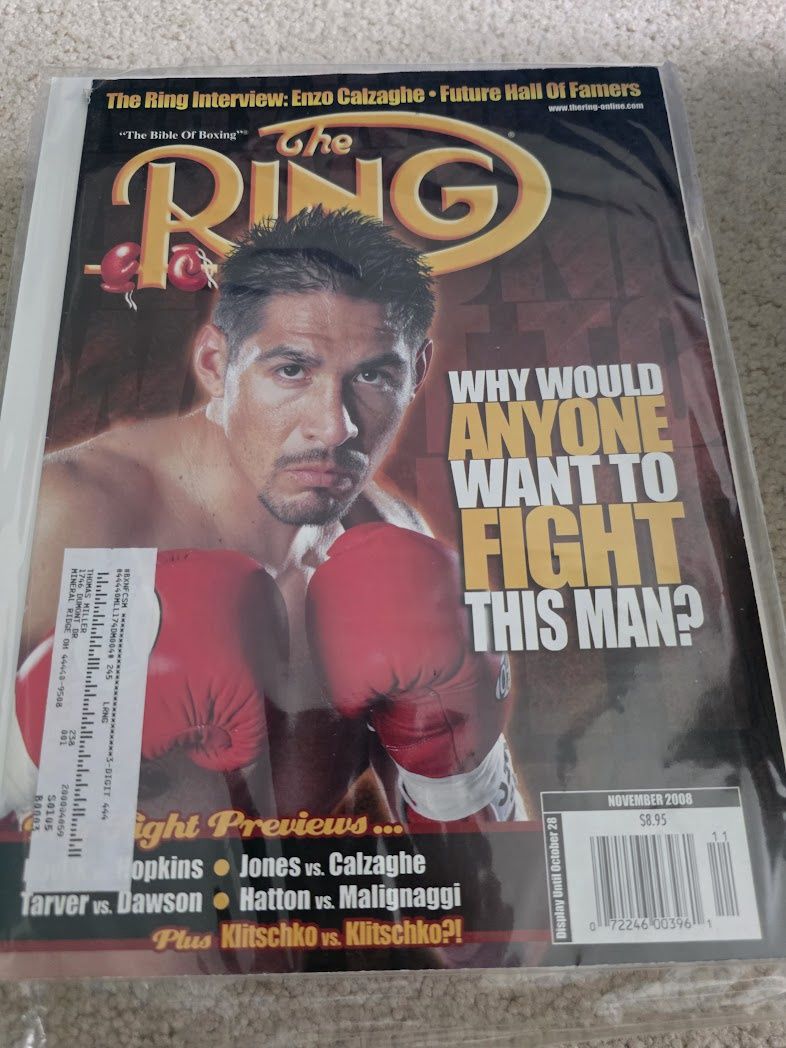 THE RING MAGAZINE ANTONIO MARGARITO COVER NOVEMBER 2008
