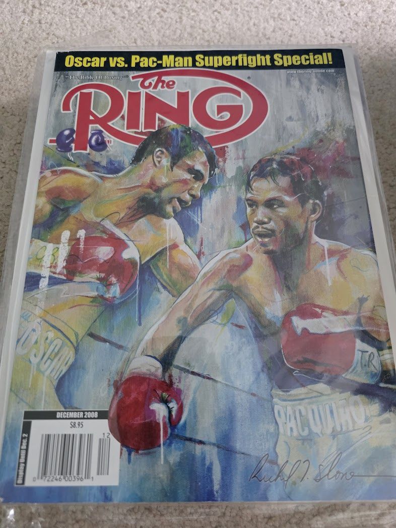 The Ring Magazine DEC 2008 Manny Pacquiao Oscar vs. Pac-Man