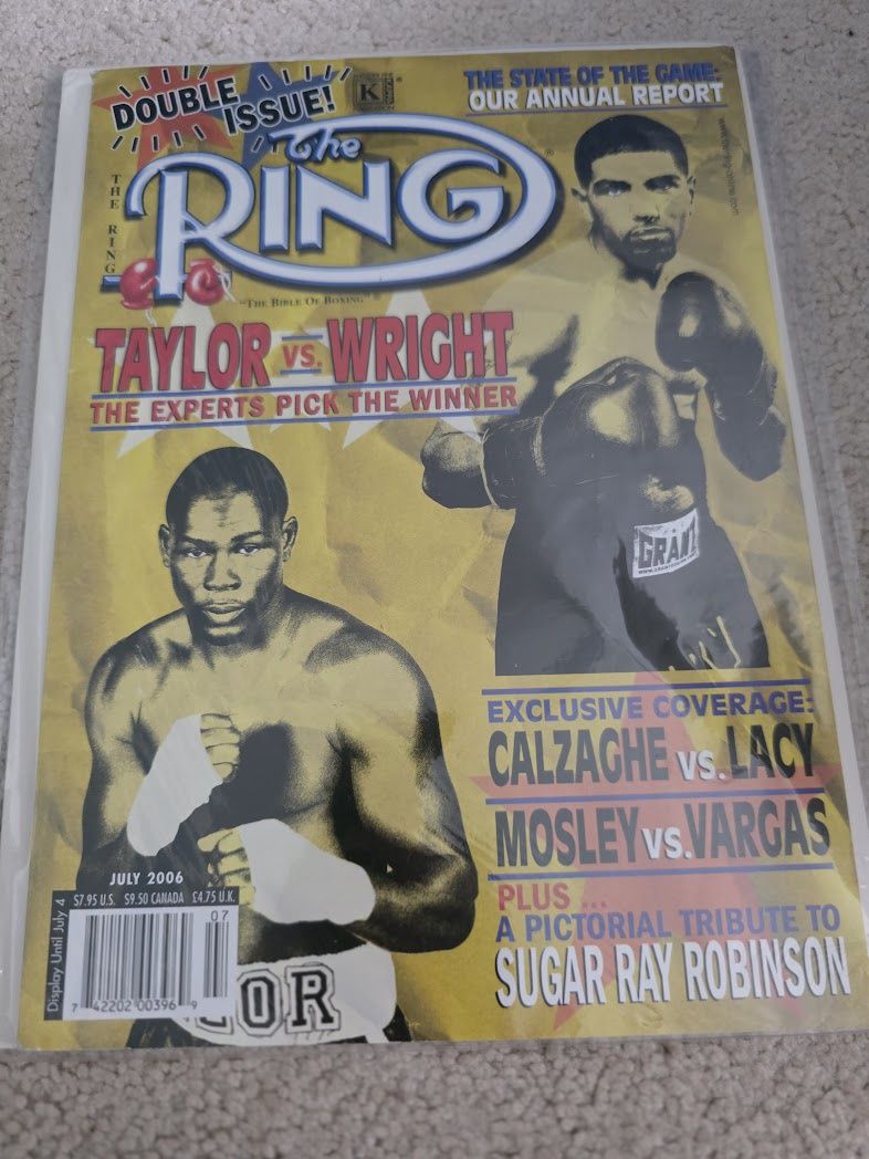 The Ring July 2006 Sugar Ray Robinson Pictorial, Taylor vs Wright