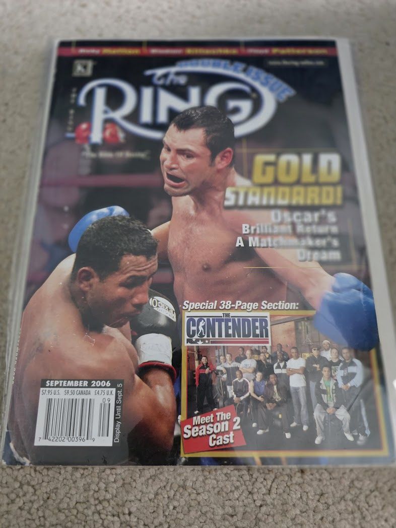 SEPTEMBER 2006 THE RING vintage boxing sports magazine - OSCAR DE LA HOYA