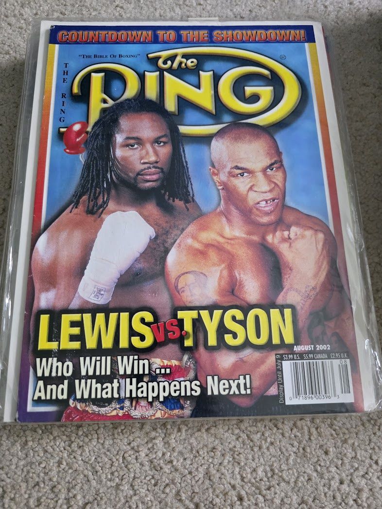 The Ring August 2002 Magazine Lewis vs. Tyson