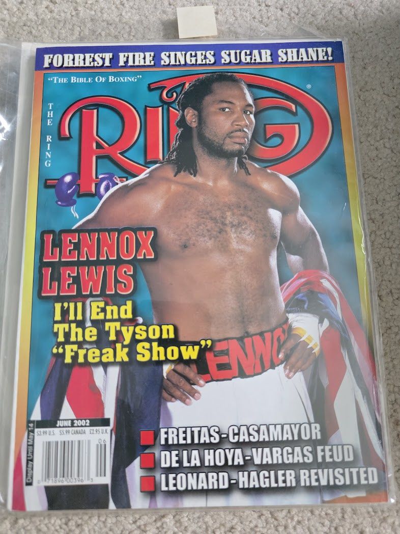 The Ring Boxing Magazine June 2002 Lennox Lewis Mike Tyson