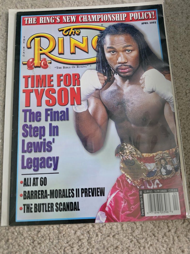 The Ring April 2002 Magazine Lennox Lewis
