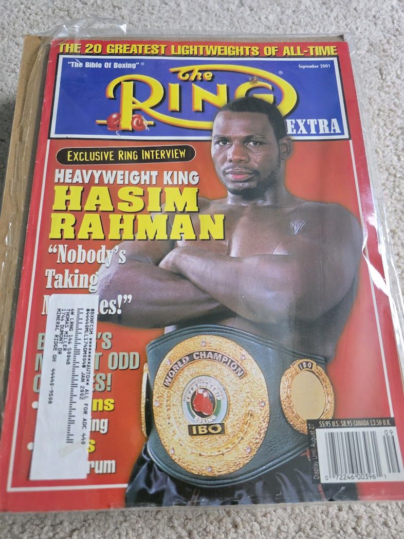 ring magazine SEPTEMBER 2001 RAHMAN