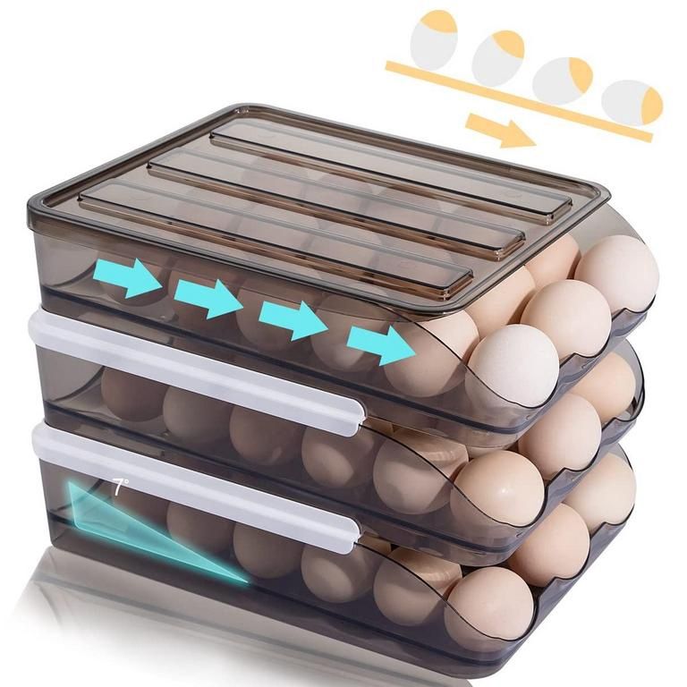 1 Case (8) Rubtlamp 3 Layer Clear Brown Egg Holder New In Box