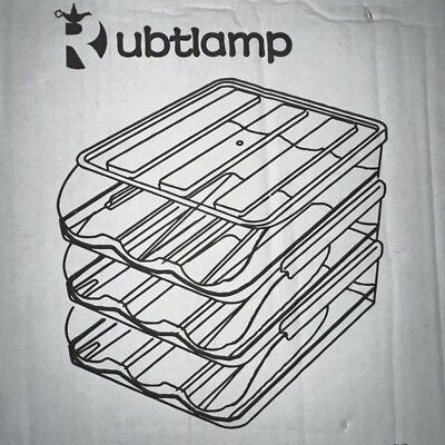 1 Case (8) Rubtlamp 3 Layer Clear Brown Egg Holder New In Box