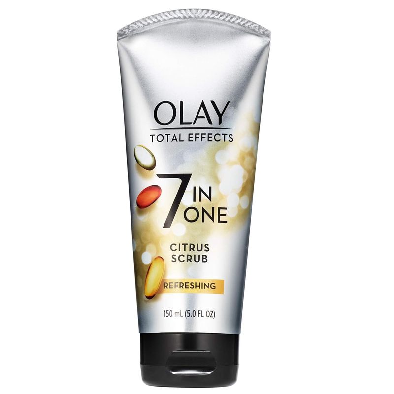 24-Facial Cleanser by Olay Total Effects Refreshing Citrus Scrub Face Cleanser, 5 Ounce
