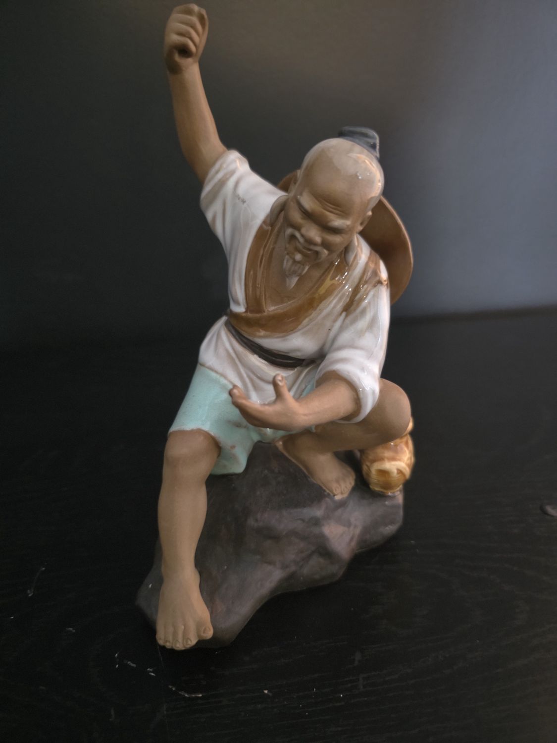 Chinese Shiwan Ceramic Mudman Fisherman (No Fishing Rod)