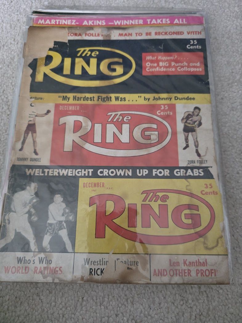 The Ring Boxing Magazine December 1957 Johnny Dundee vs Zora Folley