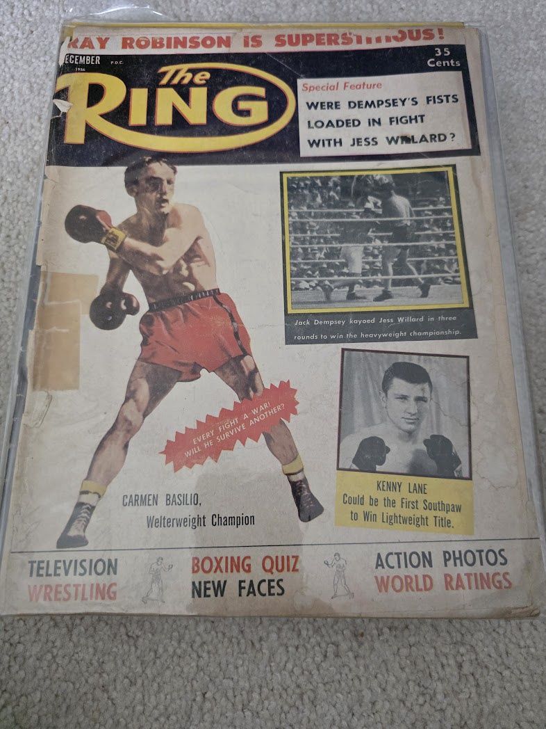 1956 DECEMBER THE RING MAGAZINE - CARMEN BASILIO