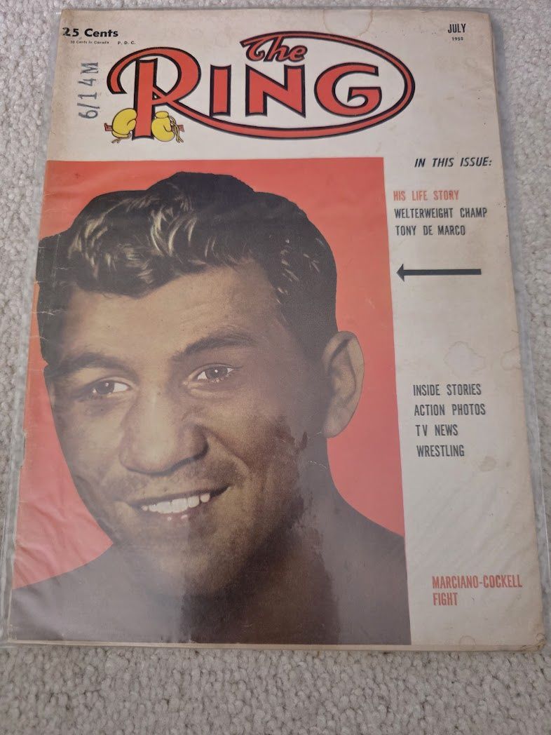 1955 The Ring Magazine July Tony De Marco