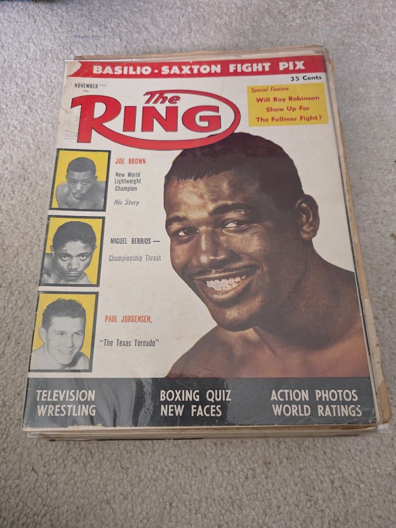 1956 NOVEMBER THE RING MAGAZINE - RAY ROBINSON1